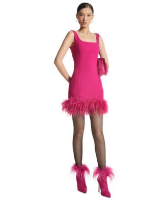 Michael Kors - Women's Feather-Trim Mini Dress