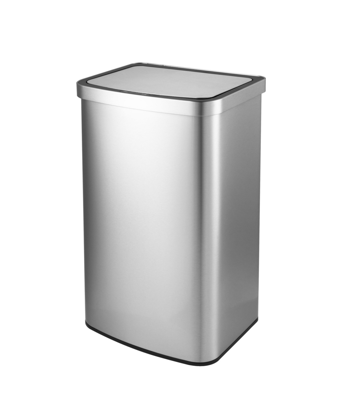 15.6 Gal./60 Liter Stainless Steel Rectangular Motion Sensor Trash Can for Kitchen - Silver