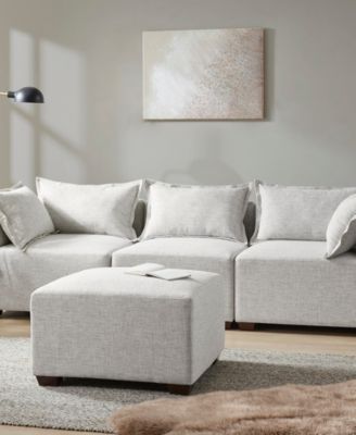 34" Molly Wide Fabric Modular Corner Chair