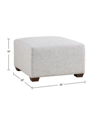 30" Molly Wide Fabric Modular Ottoman