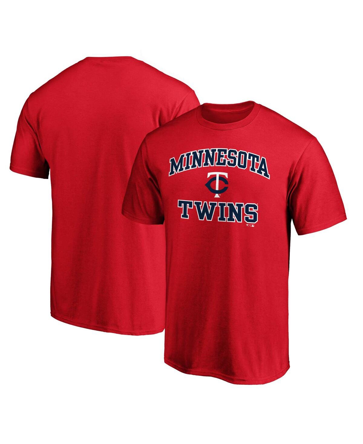Fanatics Men's  Red Minnesota Twins Heart And Soul T-shirt
