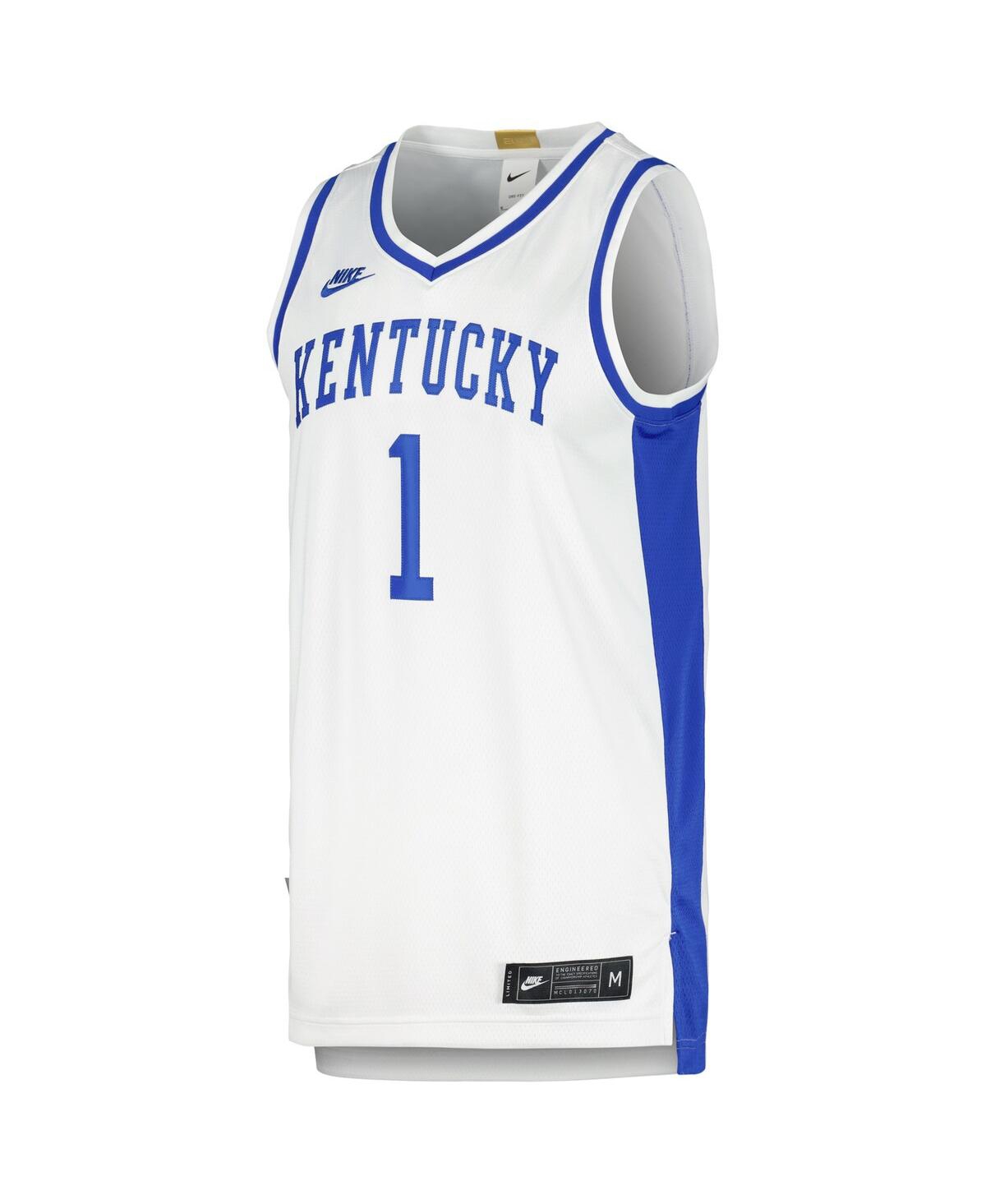 Men's Nike#1 Kentucky Wildcats Limited Retro Jersey - White