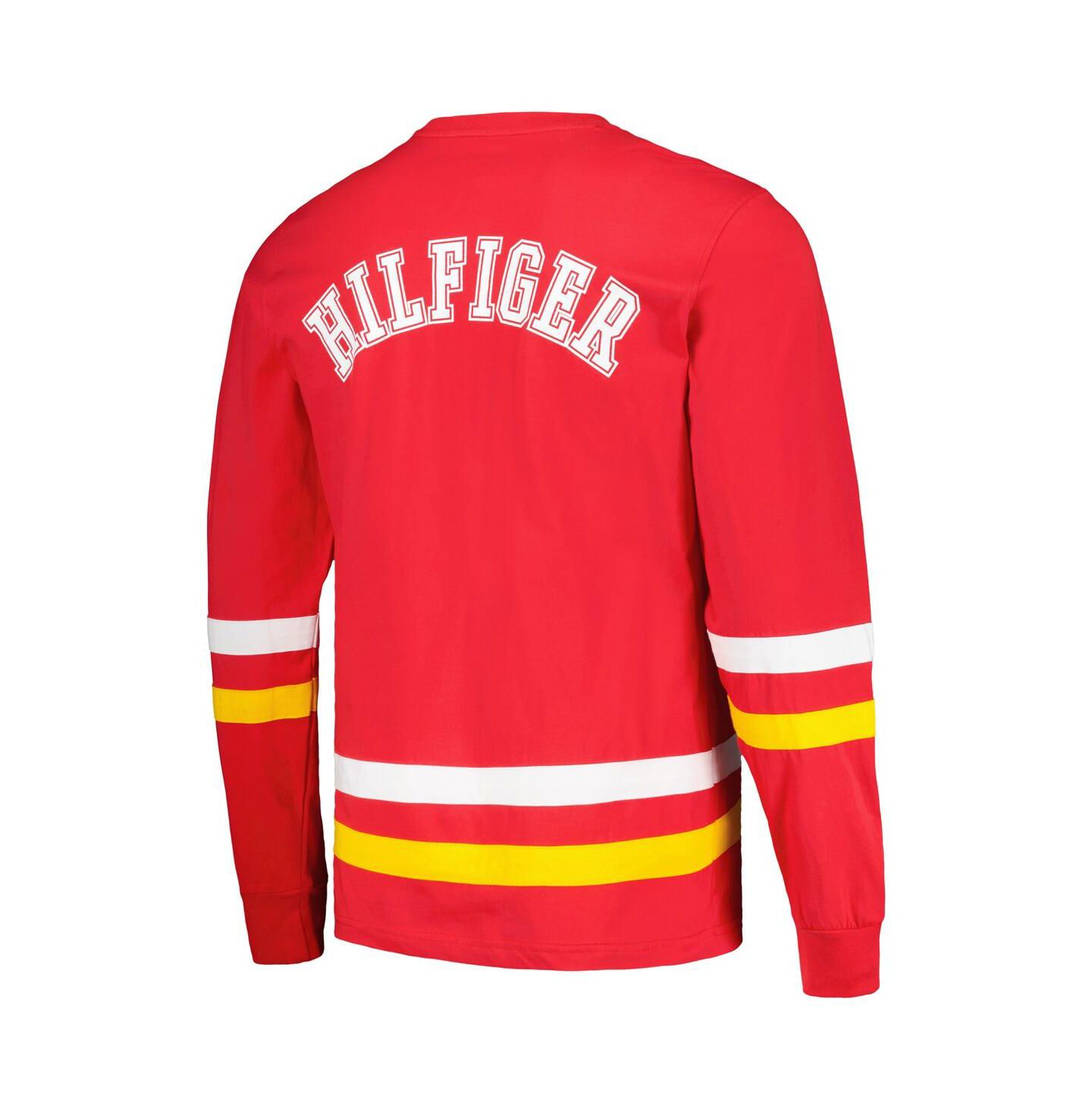 Мужская футболка Tommy Hilfiger Red, Gold Kansas City Chiefs Nolan Long Sleeve — фото 3