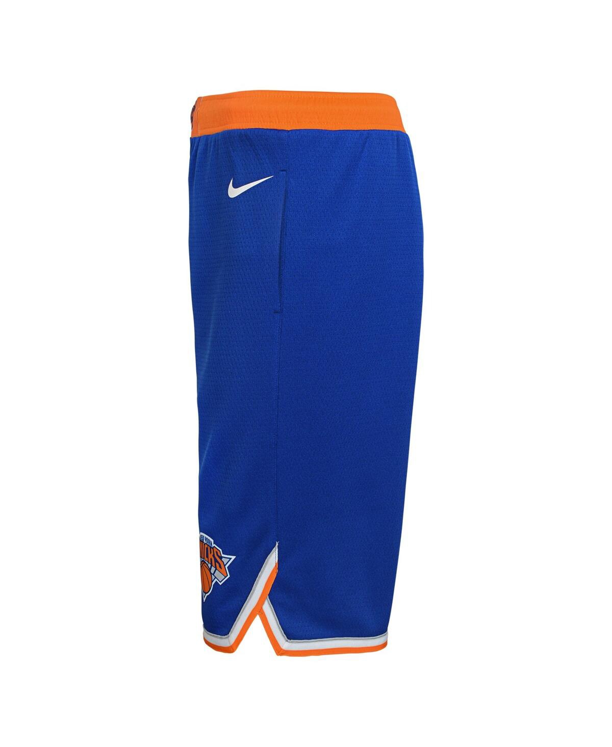 Shop Nike Big Boys  Blue New York Knicks Icon Edition Mesh Performance Swingman Shorts