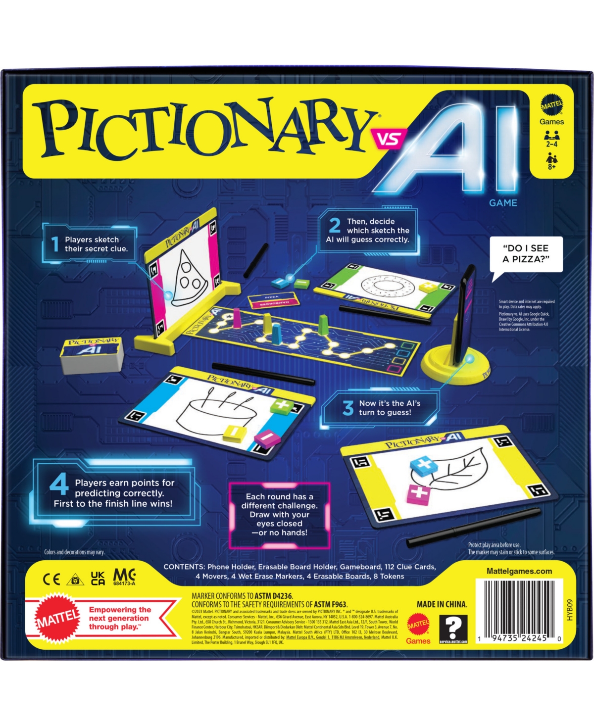 Shop Mattel Games Pictionary Vs Ai Family Game For Kids Adults Using Artificial Intelligence In Multi-color