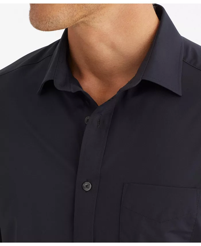 Men's Regular Fit Wrinkle-Free Short Sleeve Performance Gironde Button Up Shirt - thumbnail 8