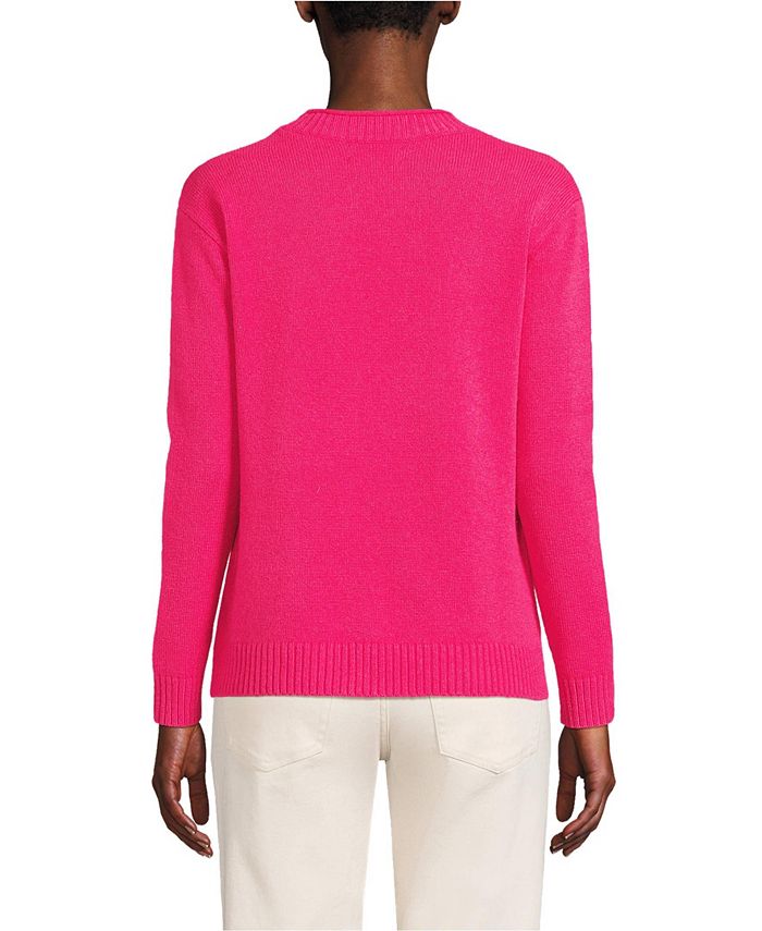 Lands' End Women's Cashmere Easy Fit Crew Neck Sweater Macy's