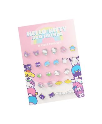Sanrio and Friends Stud Earring Set - 12 Pairs, Officially Licensed