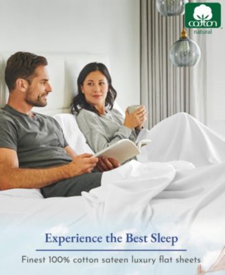 Luxury 400-Thread Count Cotton Sateen Flat Sheet, King