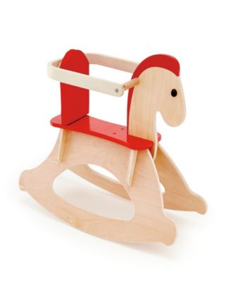 Rock Ride- Beige Wooden Rocking Horse
