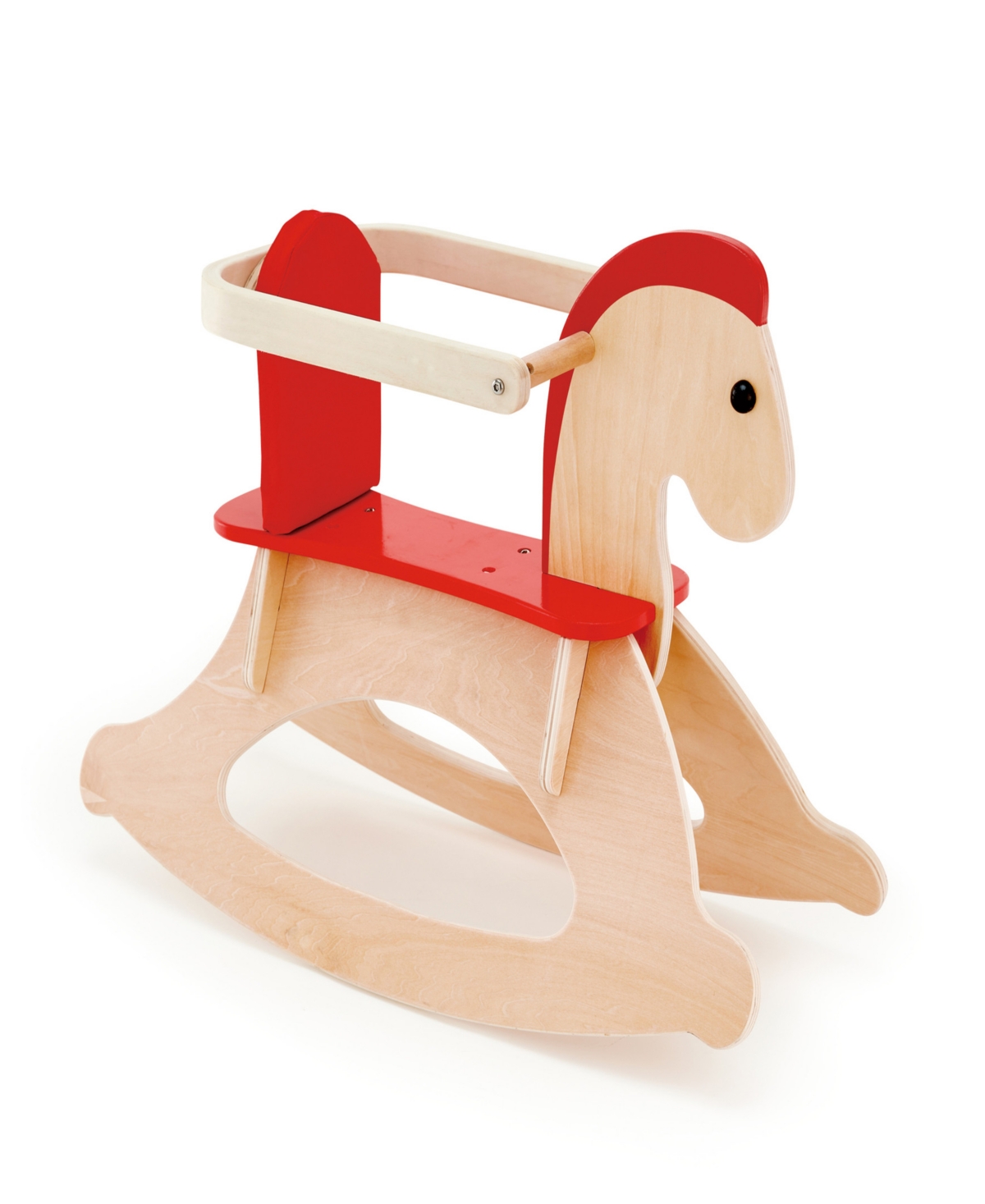 Shop Hape Rock Ride- Beige Wooden Rocking Horse In Multi