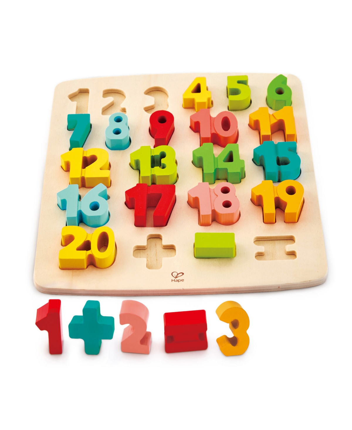 Hape Chunky Number Counting Puzzle, 24 Pieces In Multi