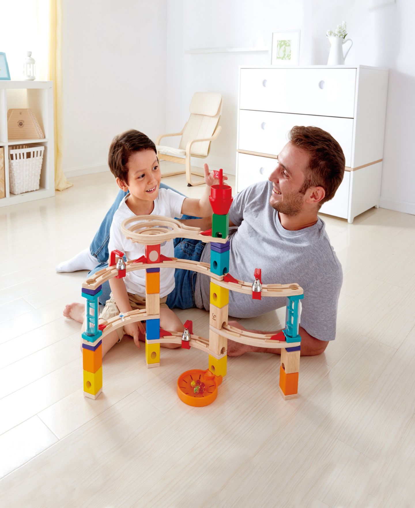 Детский конструктор Hape Castle Escape Quadrilla Marble Run Construction — фото 4