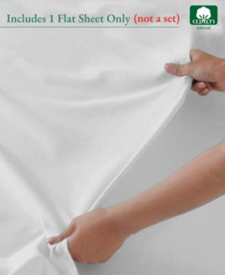 Luxury Flat Sheet Only - 600 Thread Count 100% Cotton Sateen - Soft, Breathable and Durable Top Sheet