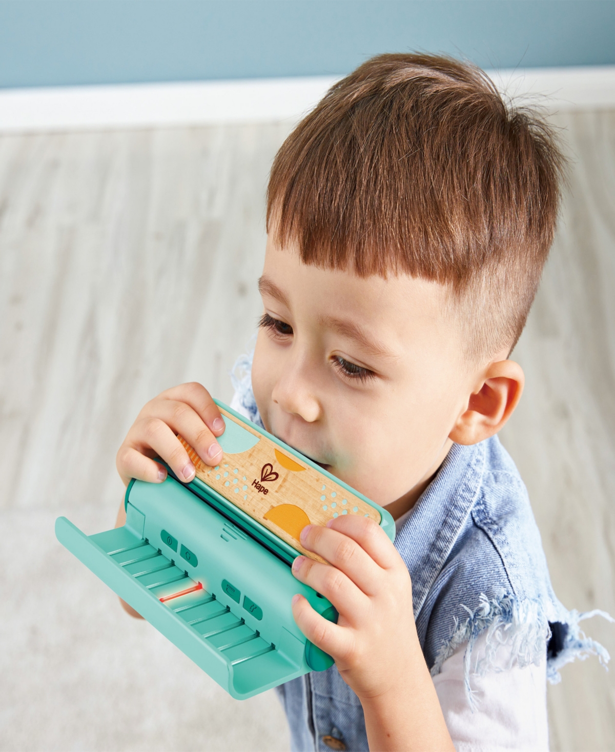 Shop Hape Learn With Lights Teal Harmonica In Multi