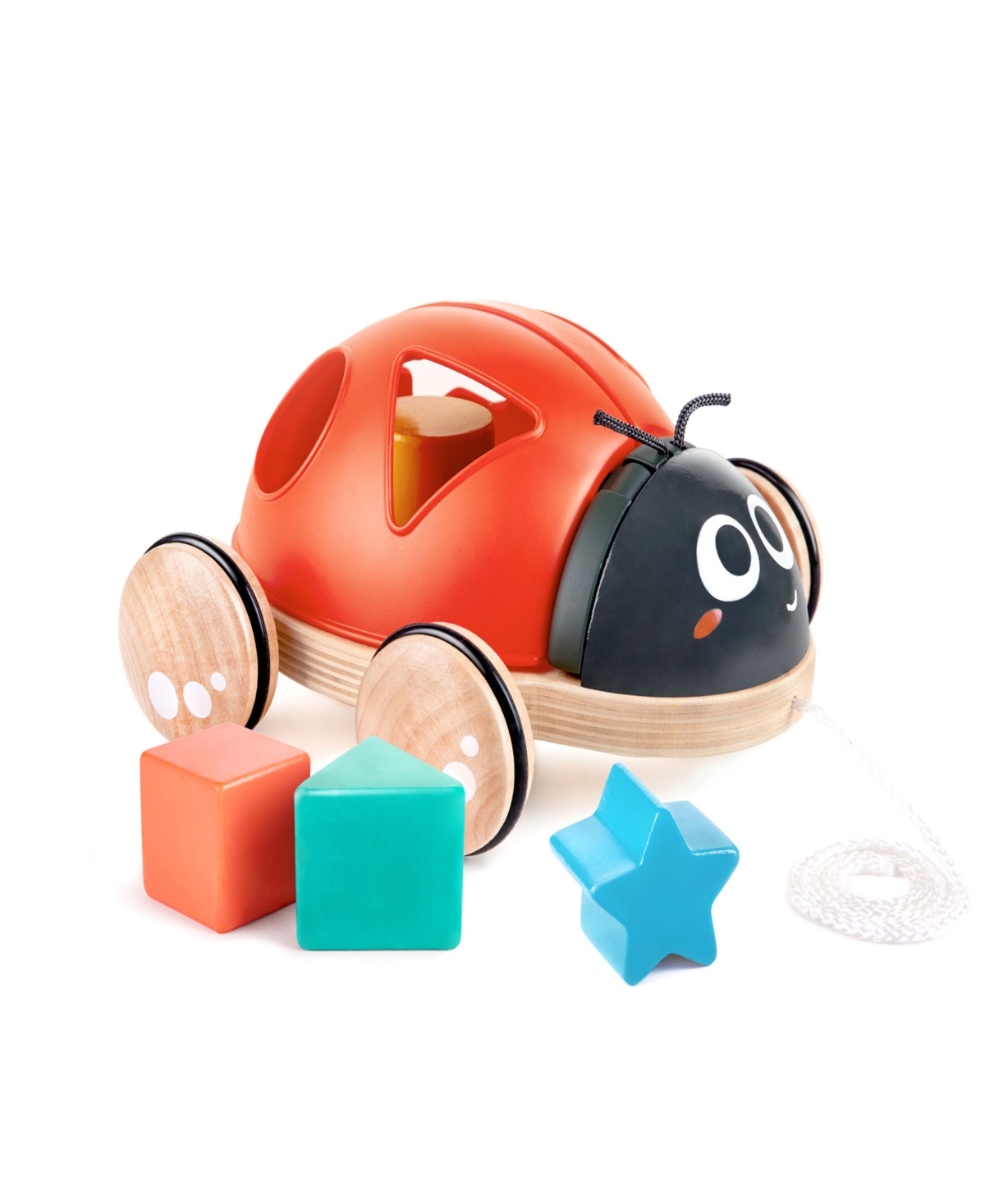 Hape S Sorter Pull-along Ladybug Toddler Toy In Multi