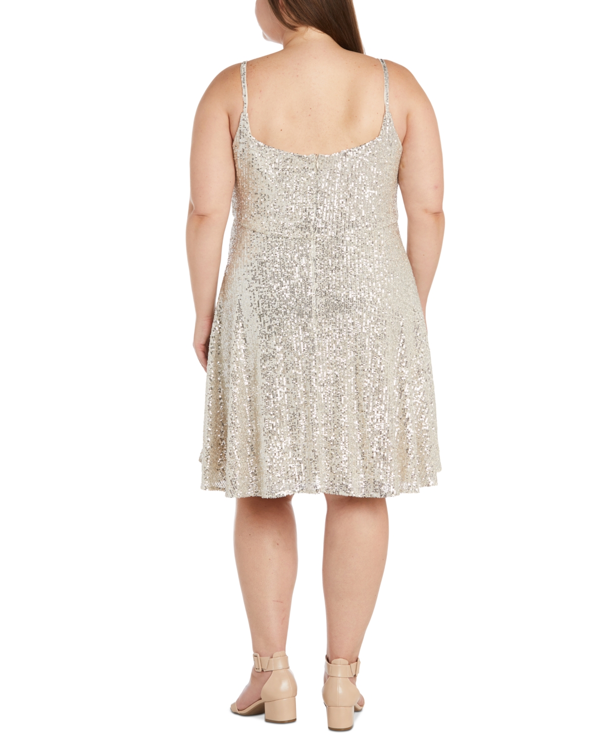 Morgan & Company Trendy Plus Size Sequin Skater Dress
