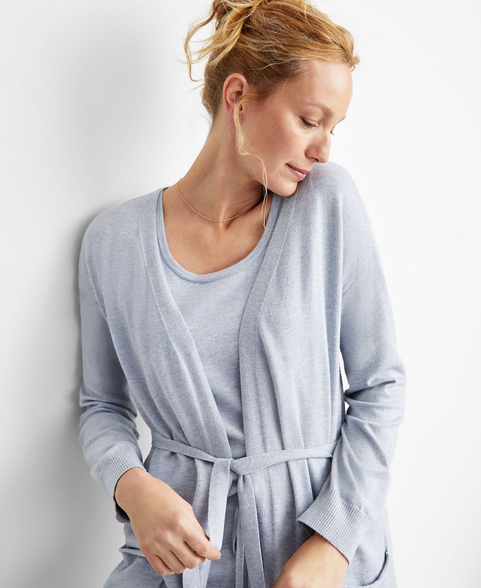 State of Day Women's Long Sweater Knit Layering Robe, Created for Macy's Macy's