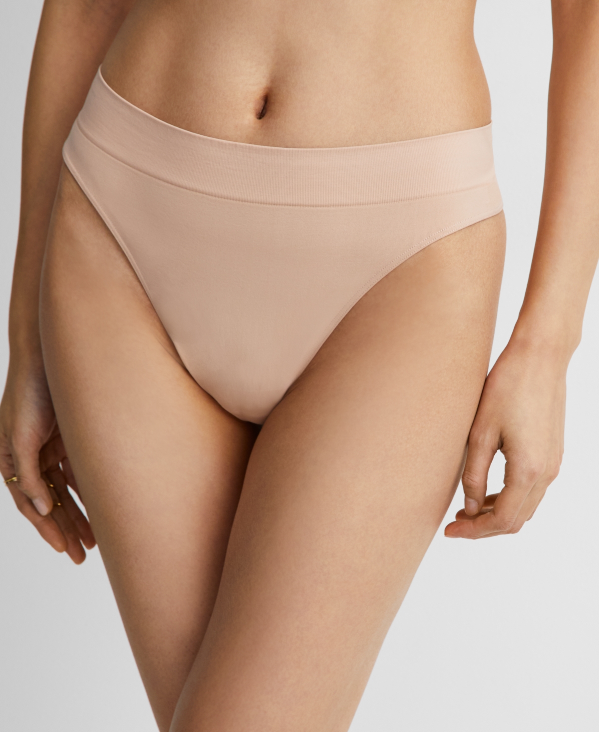 State Of Day Women's Seamless High-cut Underwear, Created For Macy's In Nude Blush