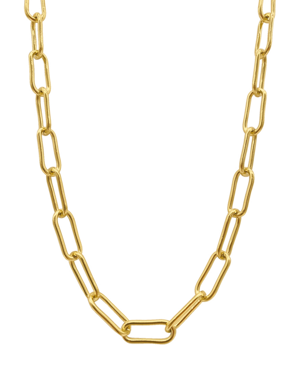 Adornia 14k Plated Chunky Paperclip Chain Necklace In Gold