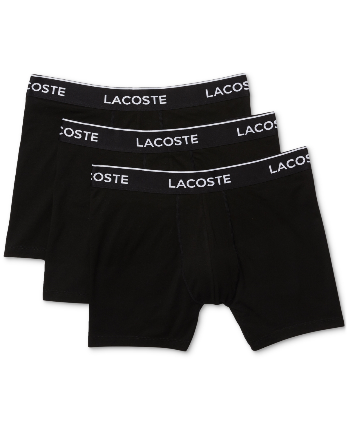Lacoste Men's 3-Pack Casual Stretch Boxer Briefs