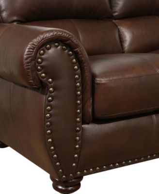 Arther 43" Leather Traditional Armchair