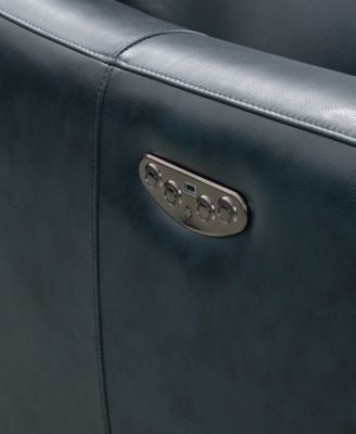 Tanya 62" Leather Power Reclining Loveseat with Power Headrest