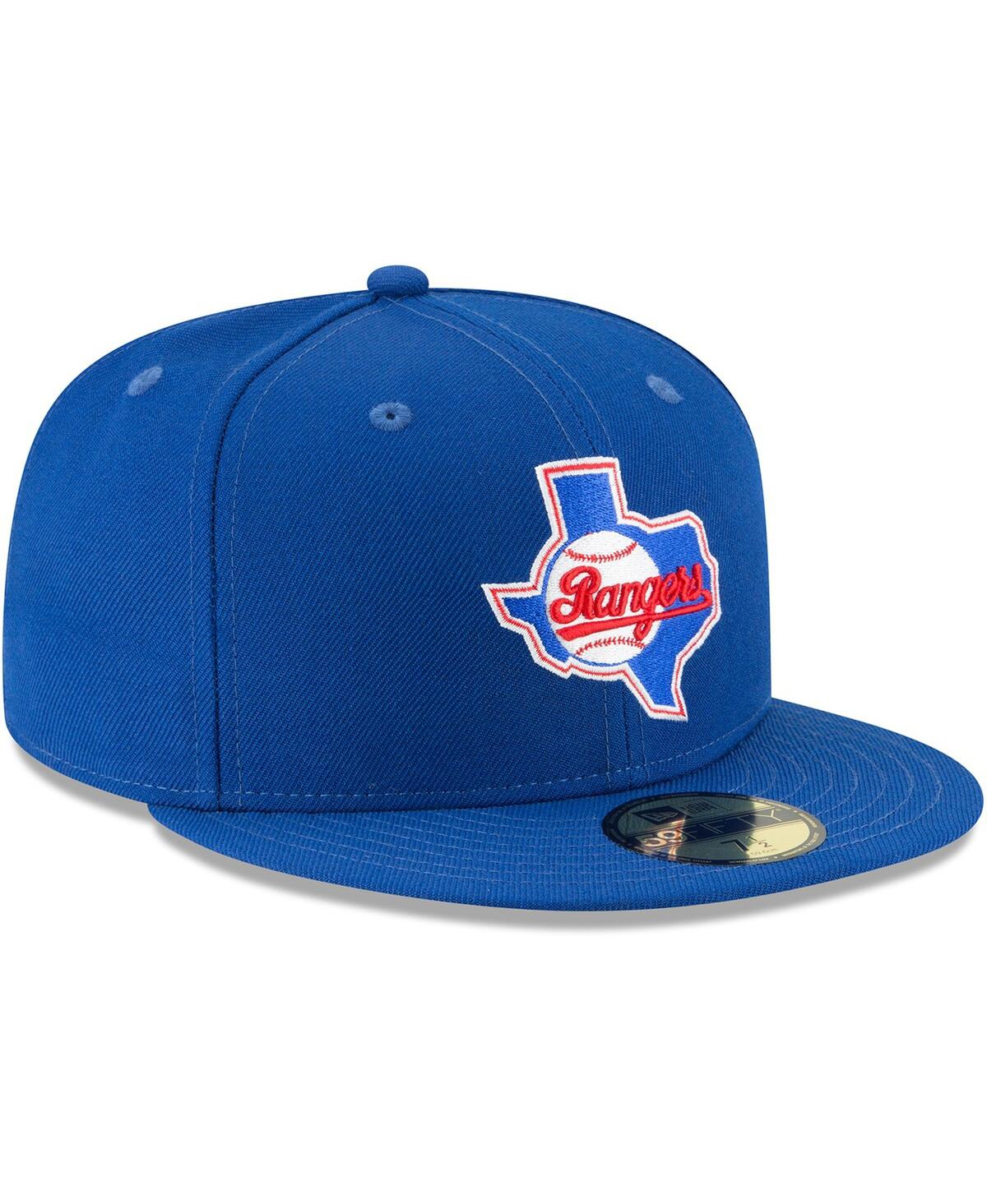 Shop New Era Men's  Blue Texas Rangers Cooperstown Collection Wool 59fifty Fitted Hat