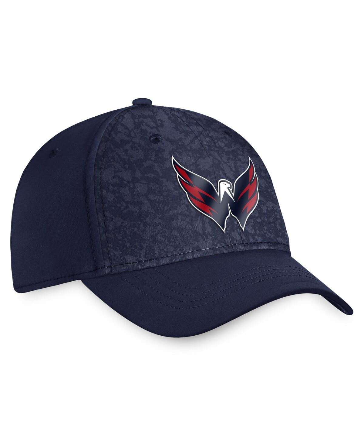 Shop Fanatics Men's  Navy Washington Capitals Authentic Pro Rink Flex Hat