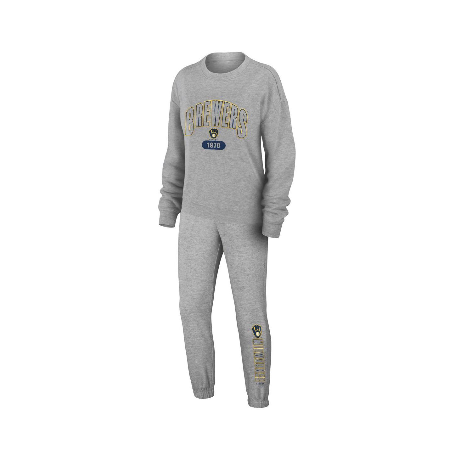 Women's Gray Milwaukee Brewers Knitted Lounge Set