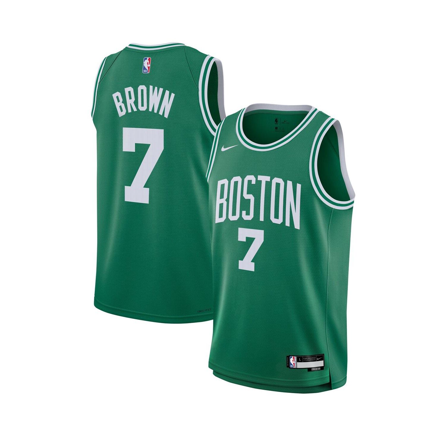Big Boys Jaylen Brown Kelly Green Boston Celtics Swingman Jersey - Icon Edition