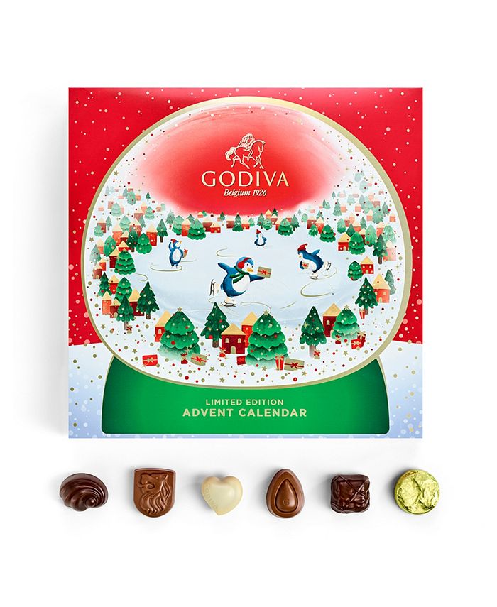 Godiva Holiday Limited Edition Snowglobe Advent Calendar 24 Piece Macy #39 s Godiva Holiday Limited Edition Snowglobe Advent Calendar 24 Piece Macy #39 s