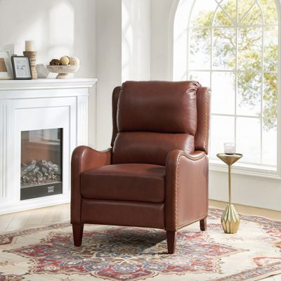 1 piece Leather Pushback Recliner chair
