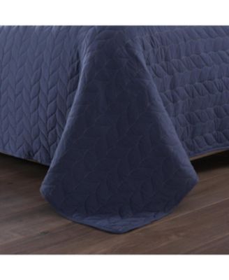 3 Piece Lightweight Bedspread Quilt Set Leaf King