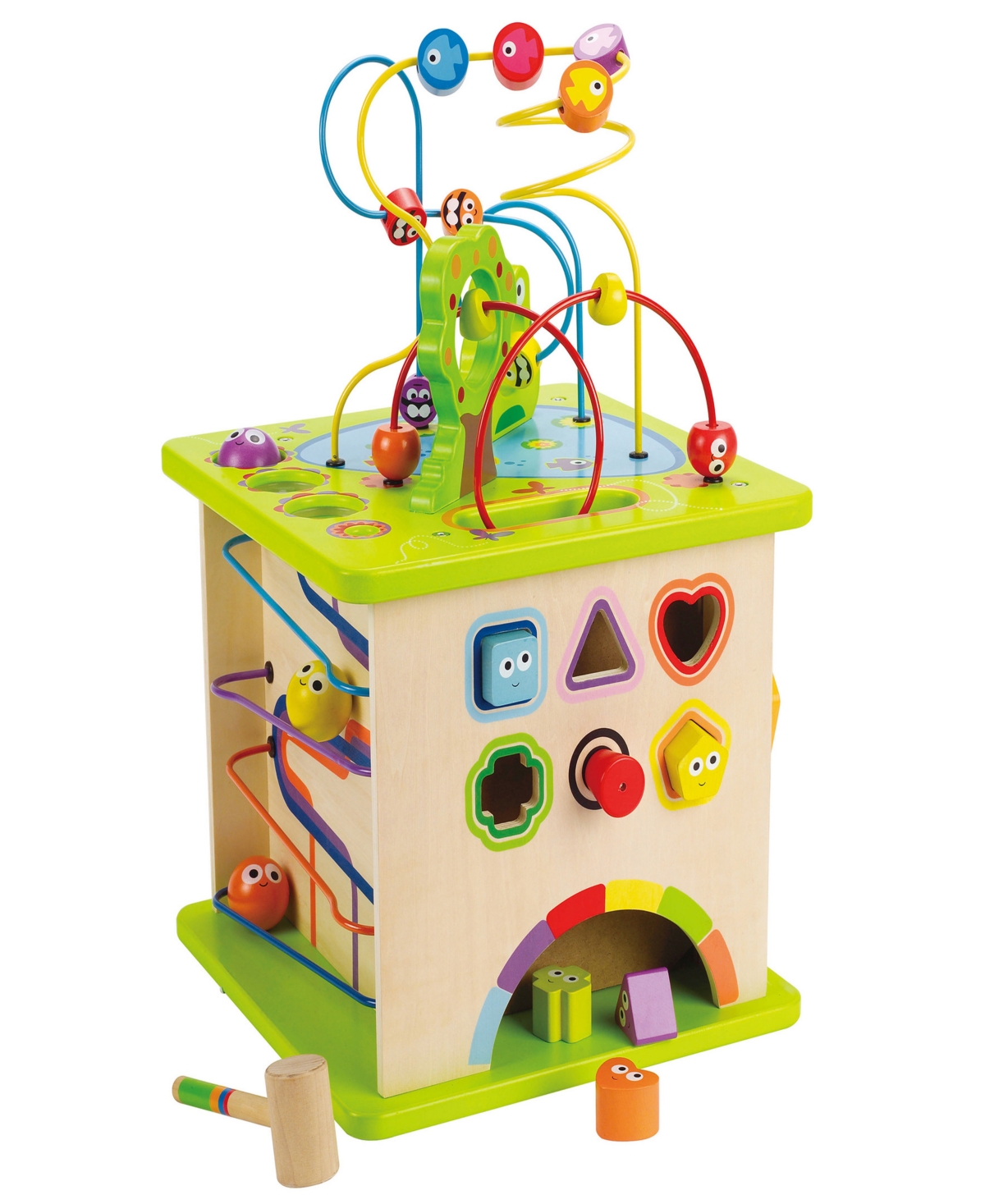 Hape Country Critters 5-sided Play Cube Puzzle Toy In Multi
