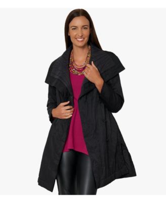Women's Lightly Padded Water Repellent Button-Front Kentfield Coat