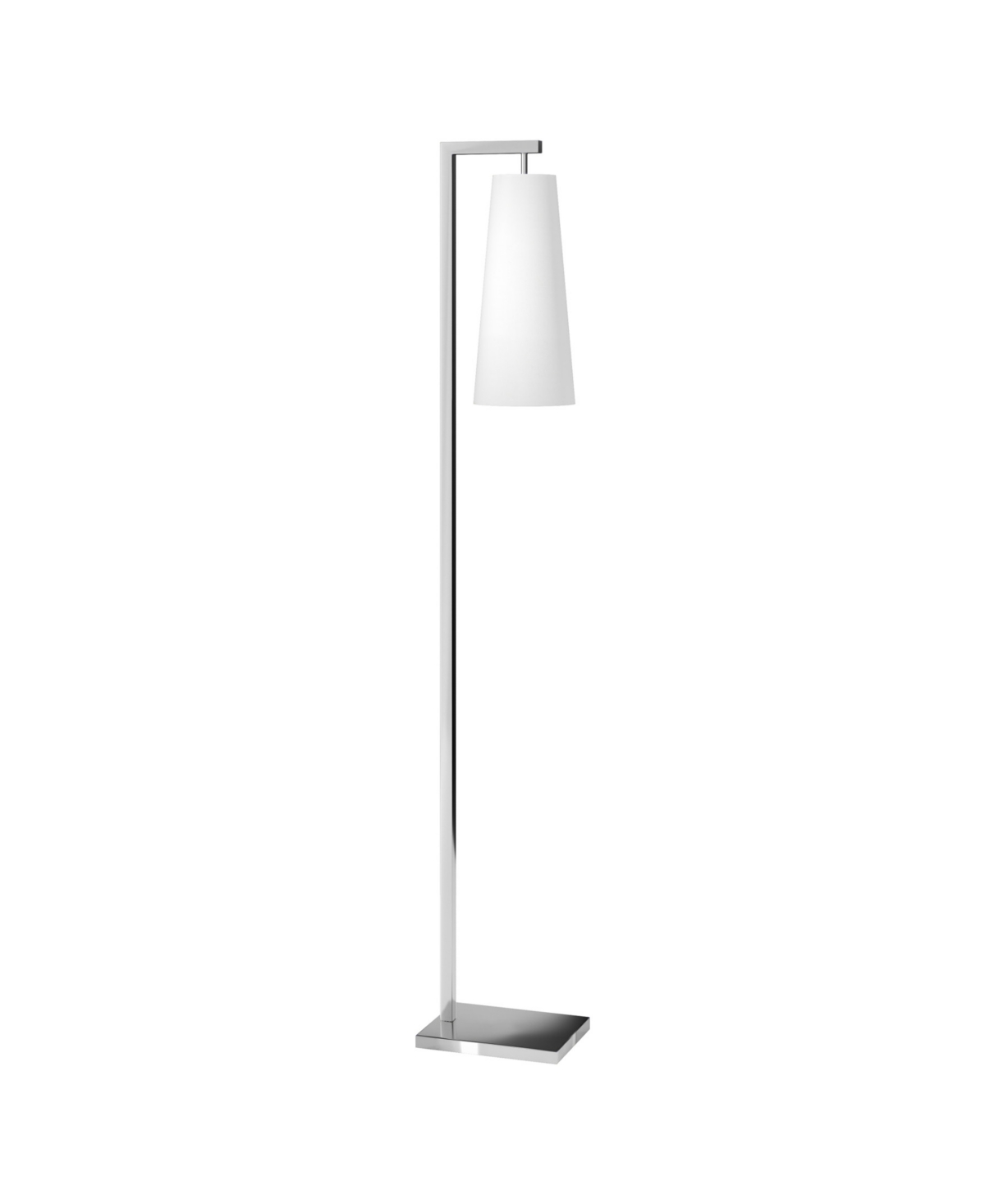 Hudson & Canal Moser 71" Tall Floor Lamp With Linen Shade In Brushed Nickel