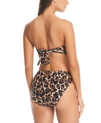 Shop Bar Iii Womens Cheetah Ring Bandeau Bikini Top Cheetah Ring High Rise Bottoms Created For Macys In Natural