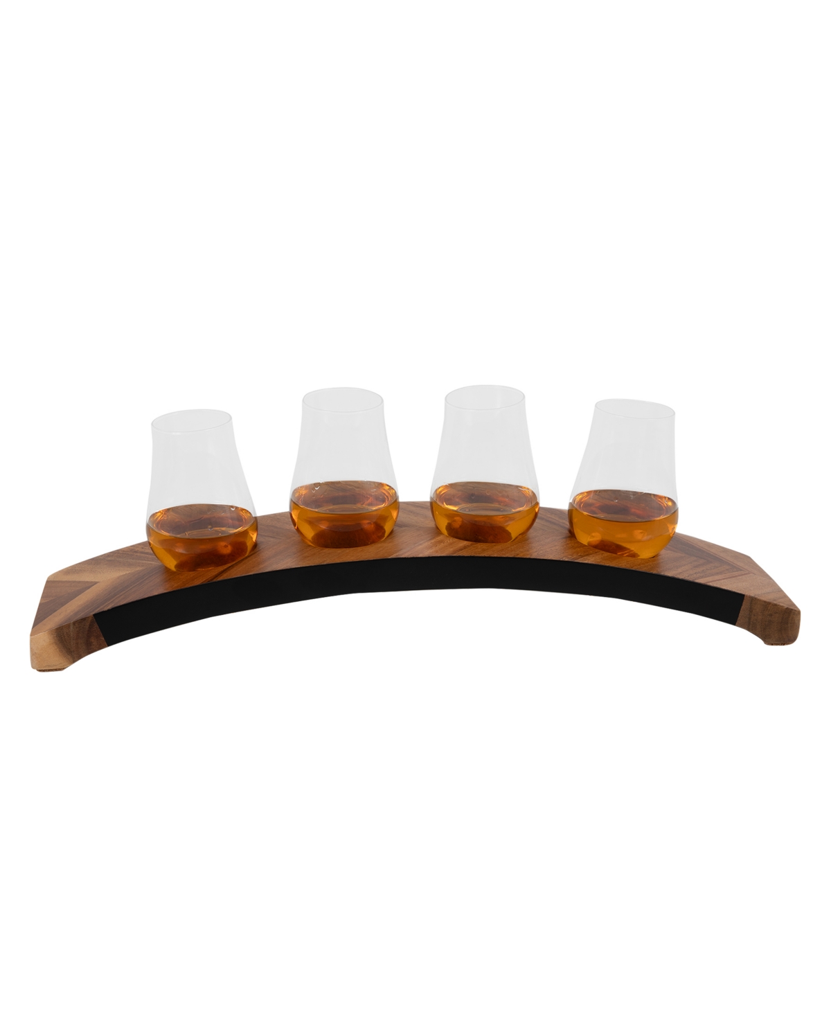 Legacy Lowlands Whiskey Flight Tasting 6 Piece Set In Acacia Wood