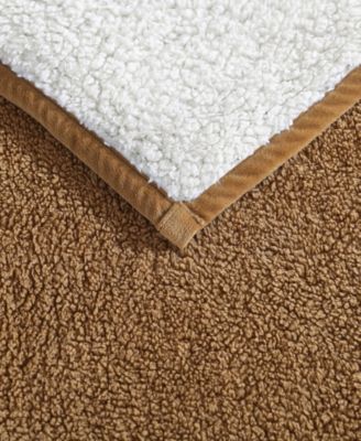 Bi Colored Sherpa Reversible Throw, 60" X 50"