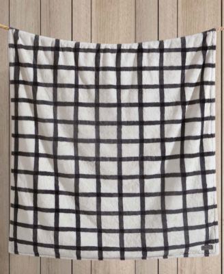 CLOSEOUT! Plaid Faux Fur Throw, 50" x 60"