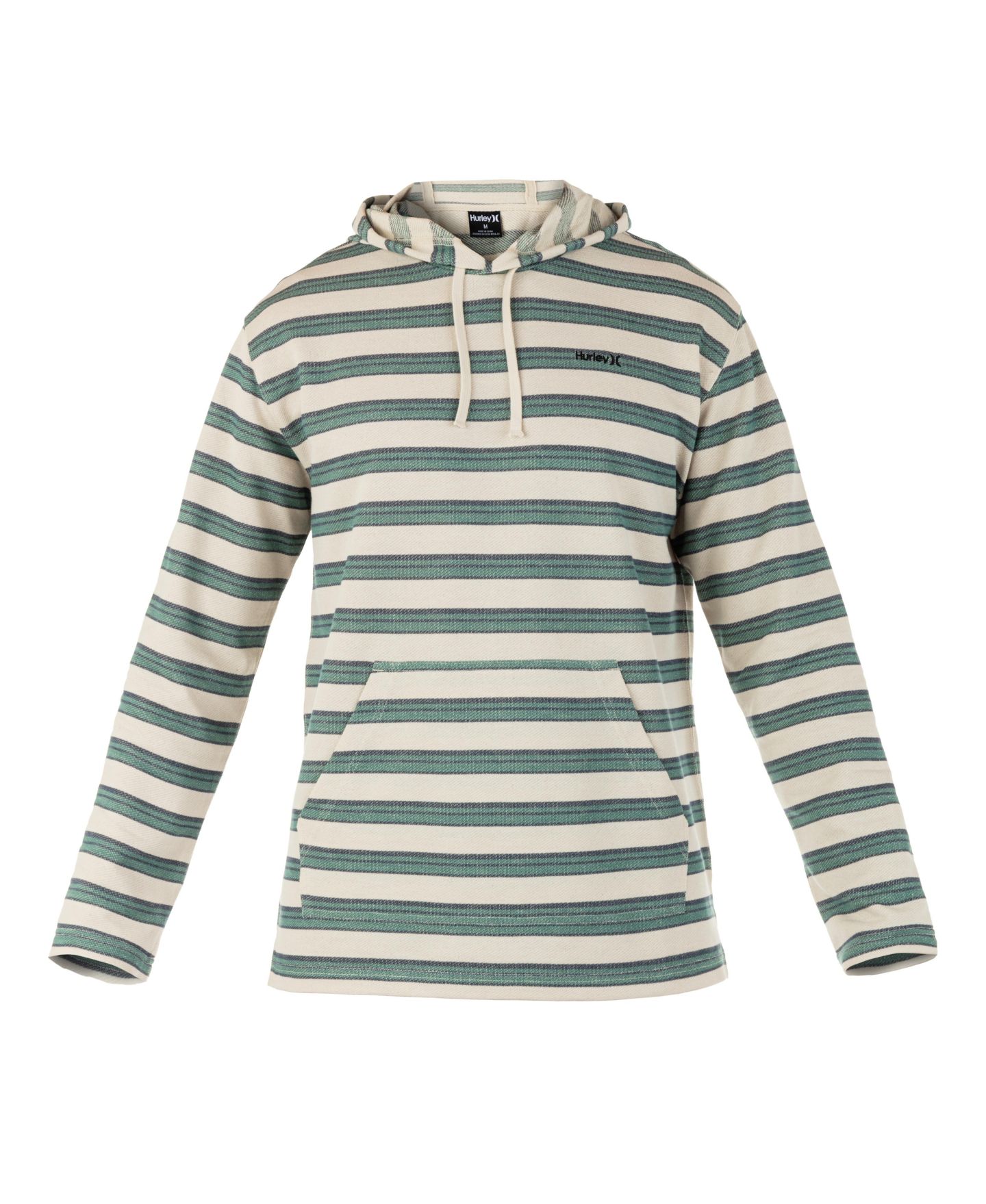 Мужское худи Hurley Striped Modern Surf Poncho, цвет: Костяной — фото 1