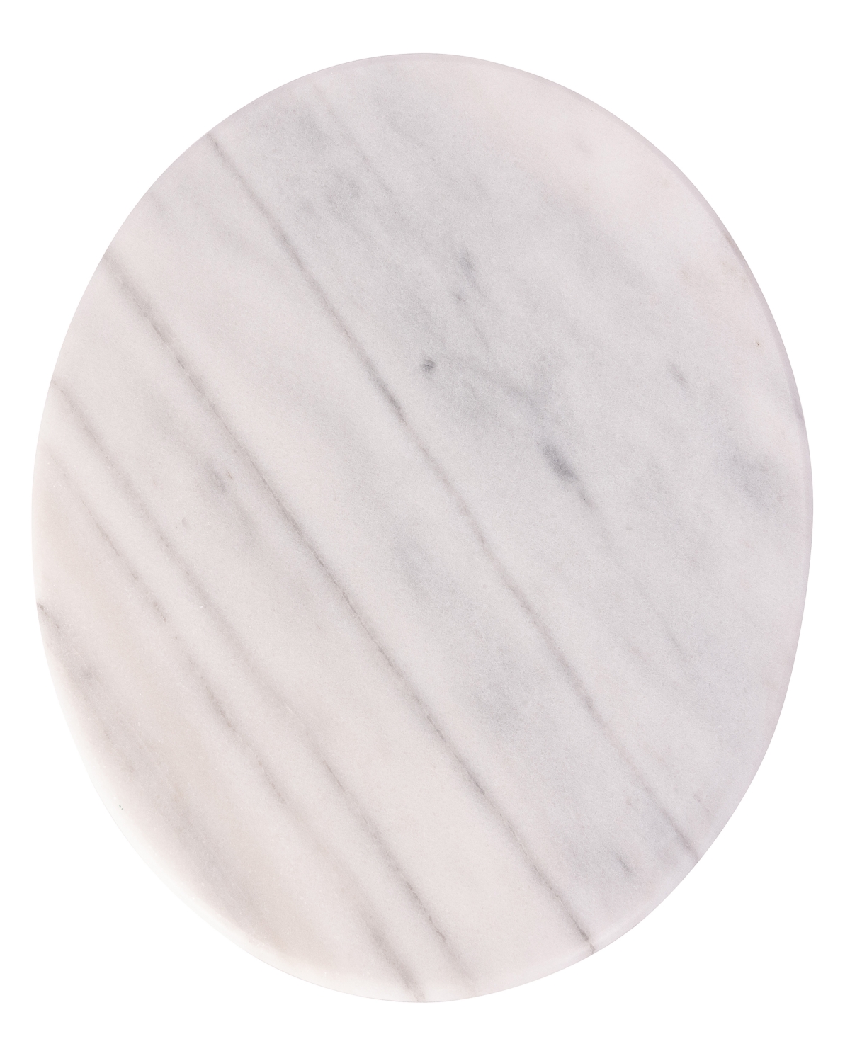 Artifacts Trading Company Marble Lazy Susan, 12" X 1.5" In White Matte