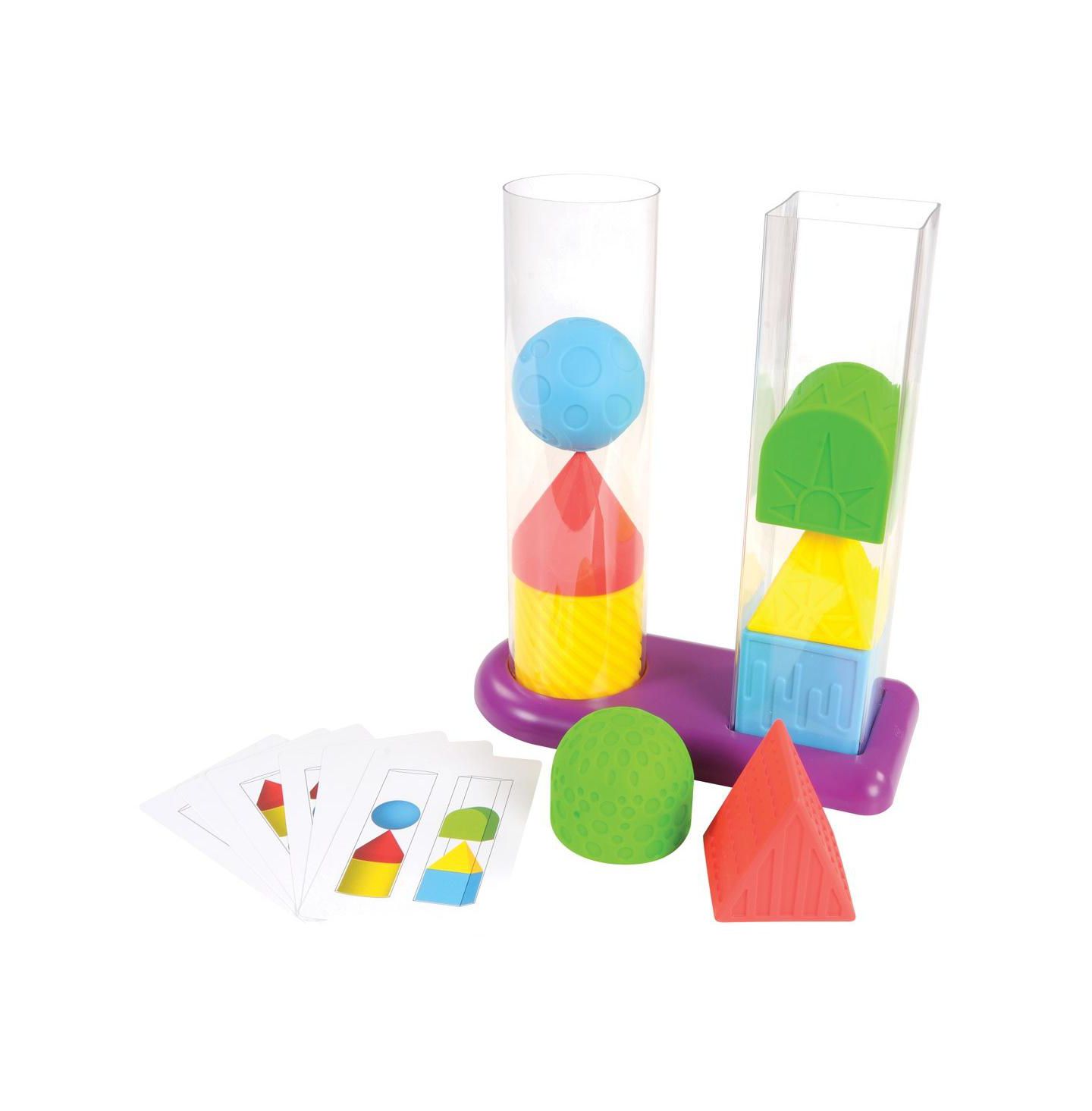 Детский конструктор Edushape Geostackers Sensory 11-Piece Building Set, Ages 1+ — фото 1