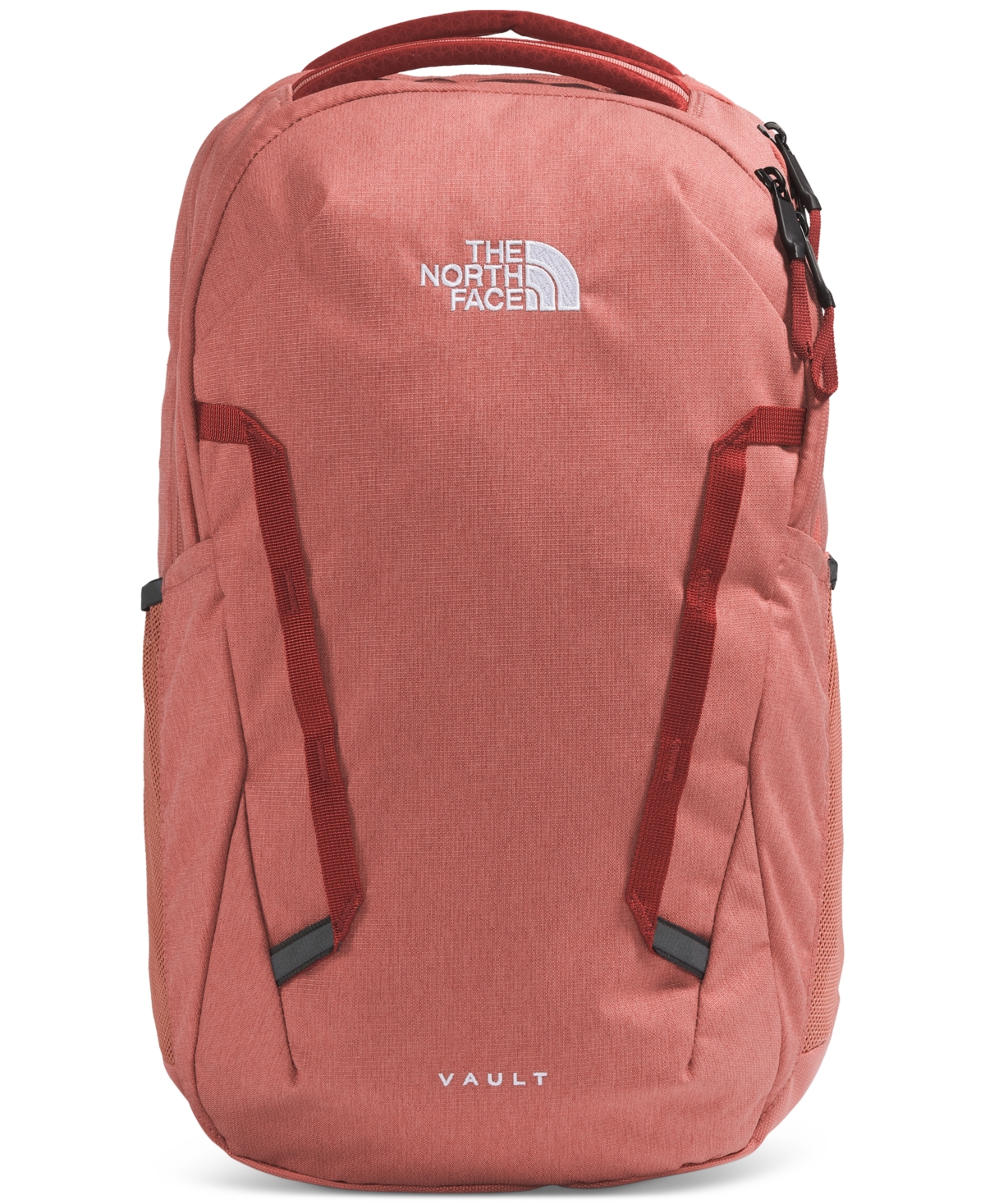 Shop The North Face Women's Vault Backpack In Light Mahogany Dark Heather,iron Red,tnf