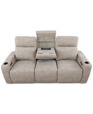 Greymel 84"  Zero Gravity Fabric Sofa with Power Headrests, Created for Macy's
