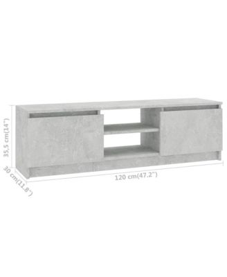 TV Stand Concrete Gray 47.2"x11.8"x14" Engineered Wood