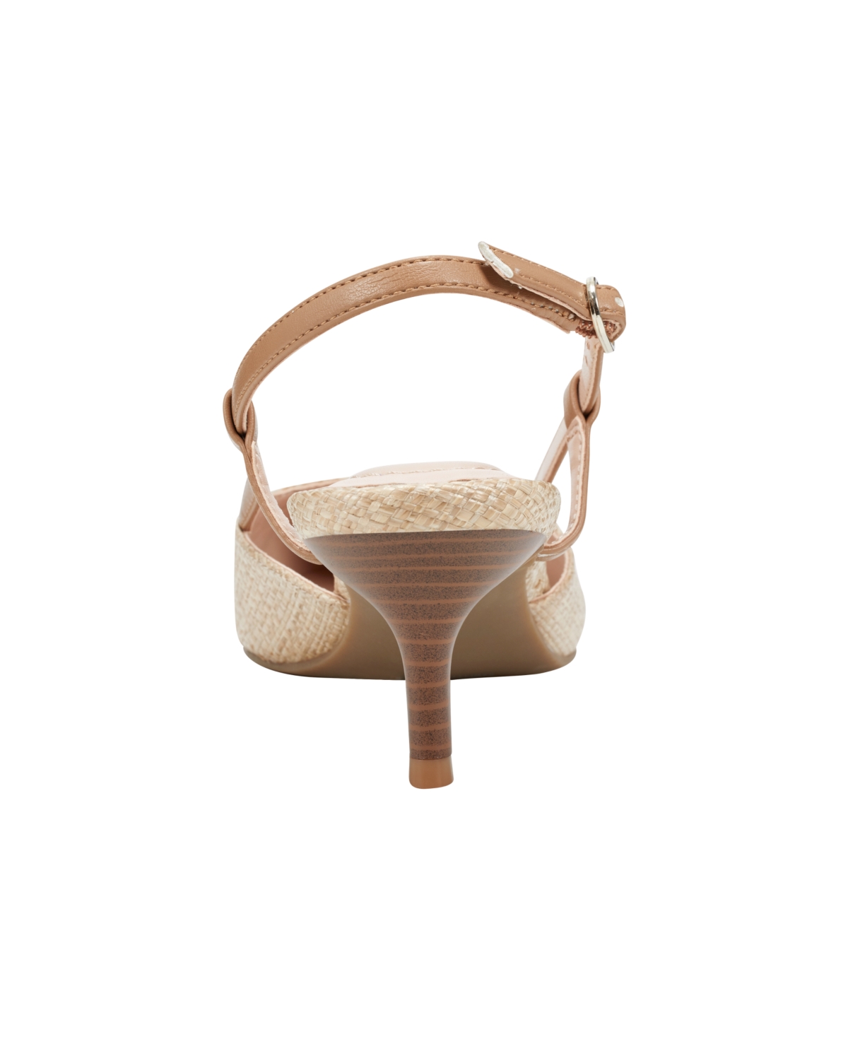 Shop Bandolino Women's Movito Slingback Kitten Heel Pumps In Natural Woven