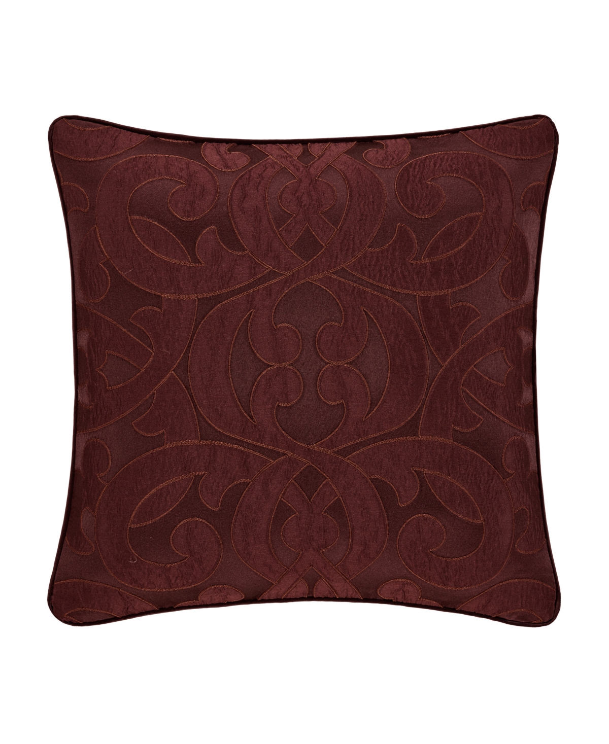 J Queen New York La Boheme Decorative Pillow, 20" X 20" In Maroon
