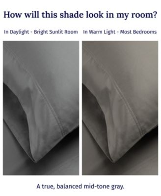 Crisp and Cool Standard/Queen Pillow Cases Set of 2 – Luxuriously Soft Hotel Quality 600 Thread Count, 100% Cotton Sateen,